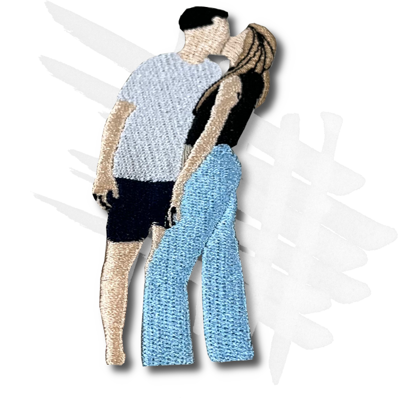 image of embroidery people