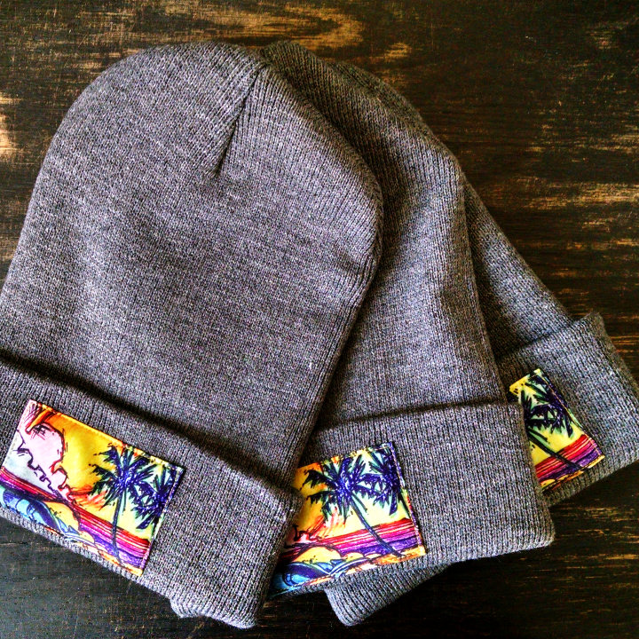 custom beanie with patch in bulk